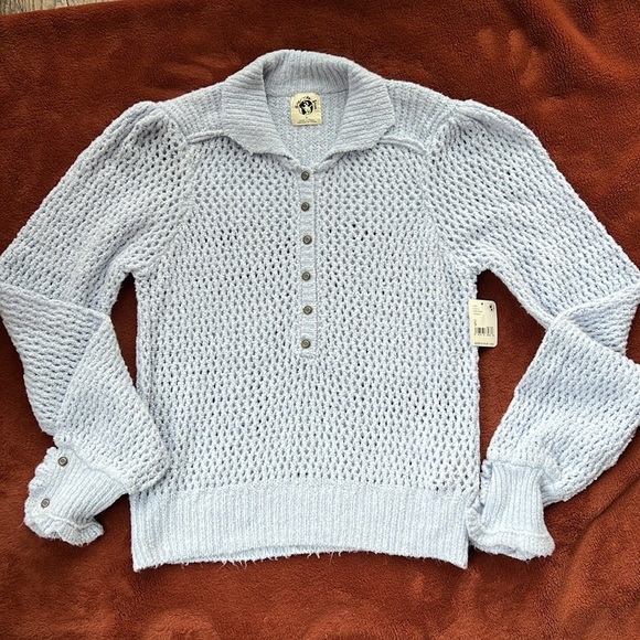 NWT Free People Care FP Snowdrift Pullover / Peri Ice Size XS - Picture 6 of 10